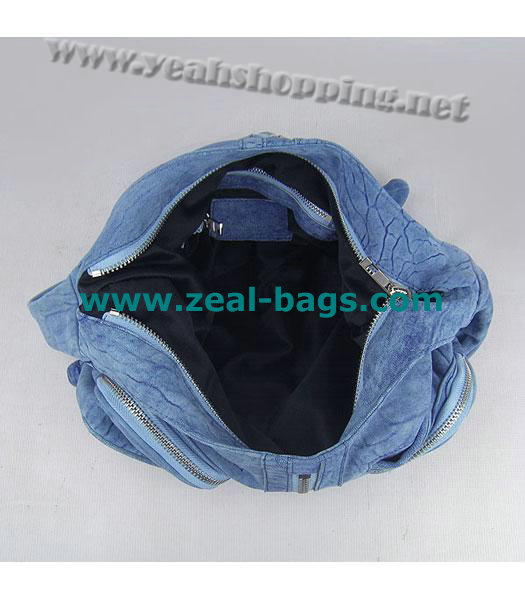 AAA Replica Alexander Wang Donna Hobo Should Bag Blue Lambskin